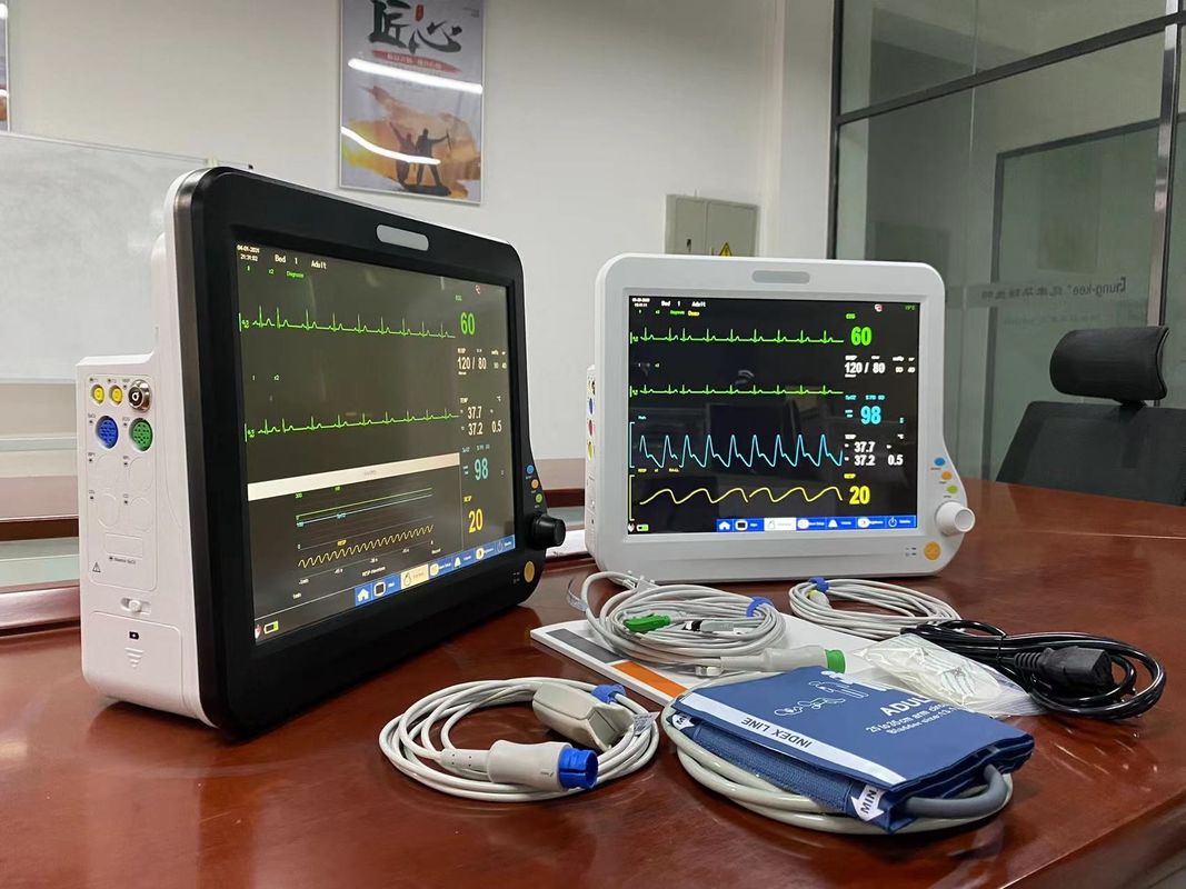ICU Cardiac Multi Parameter Patient Monitor Portable With 15 Inch TFT ...