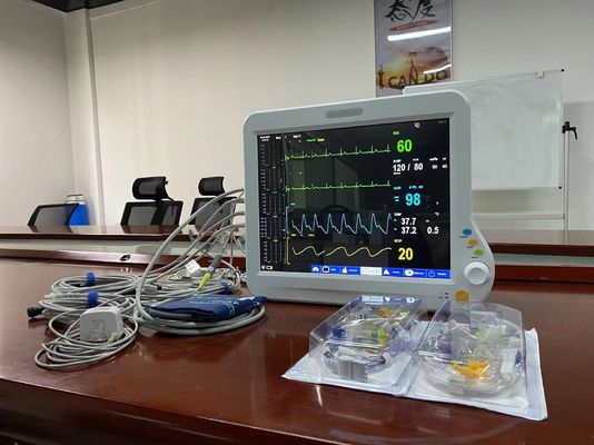 6 Parameters ICU Cardiac Monitor Portable For Monitoring ECG NIBP SPO2