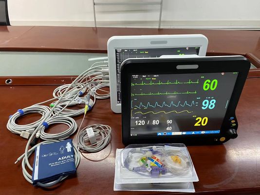 Portable Modular ICU Cardiac Monitor With 15 Inch Screen 6 Parameters