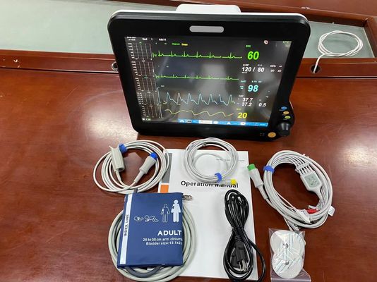 Multi Parameter ICU Heart Monitor , Hospital Vitals Machine With 15&quot; Display