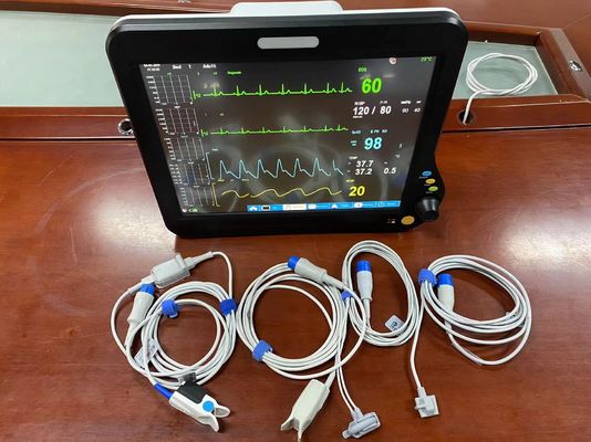 15&quot; Multi Parameter Patient Monitor , Ambulance Heart Monitor With 2 Temp PR HR