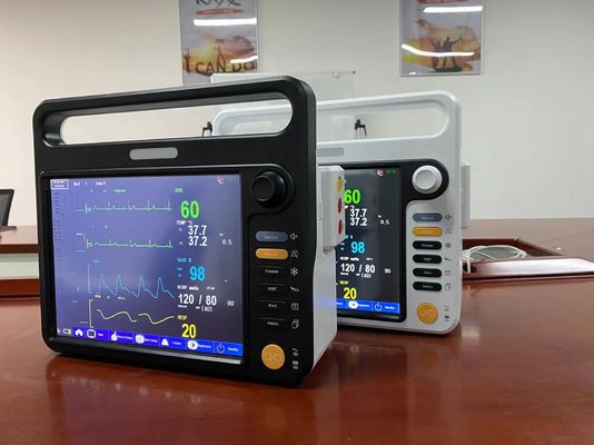 Multi Language Cardiac Monitoring Machine With ECG NIBP SPO2 2Temp PR HR