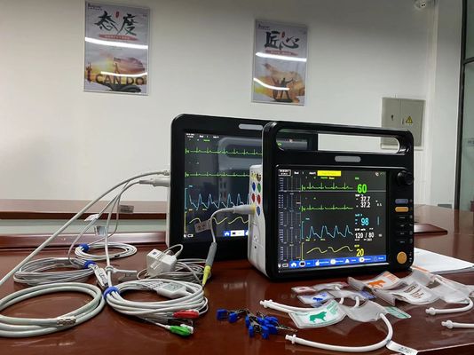 Multi Language Veterinary Multiparameter Monitor With ECG NIBP SPO2 2Temp