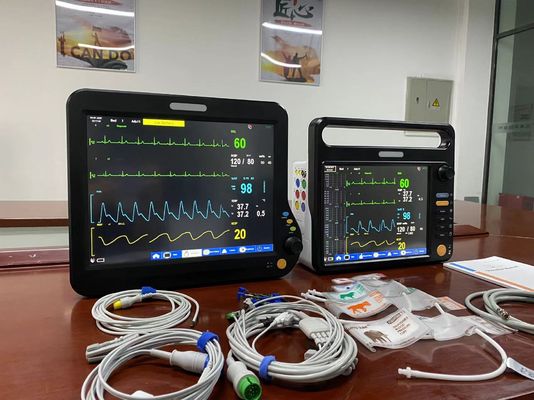 Multiparameter Heart Rate Monitor Veterinary Use Multilanguage With ECG SPO2 2Temp