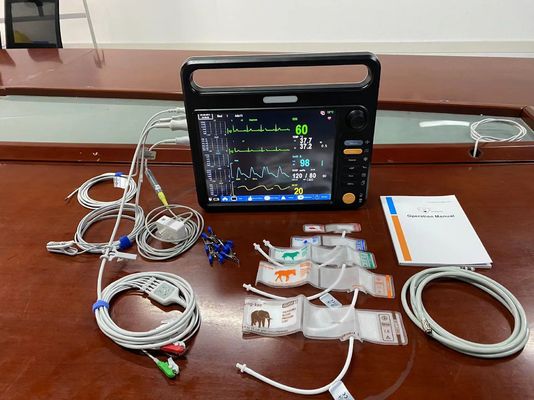 ECG NIBP SPO2 Veterinary Multiparameter Monitor Portable For Animal Patient