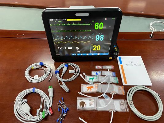 Surgical Heart Rate Monitor Veterinary Use 15 Inch With ECG NIBP SPO2