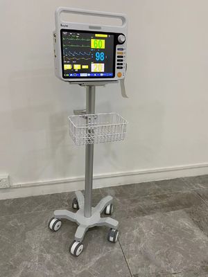 Neonate 3 Inch Silent Wheels Medical Monitor Trolley Aviation Aluminum Matieral