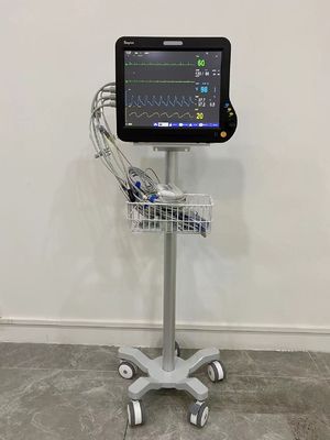 3 Inch Silent Wheels Modular Patient Monitor Trolley With Aviation Aluminum Matieral