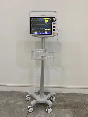3 Inch Silent Wheels Modular Patient Monitor Trolley With Aviation Aluminum Matieral