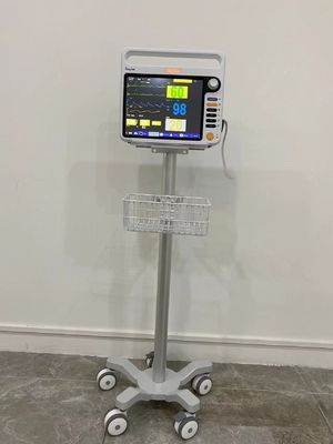 Aviation Aluminum Matieral Portable Medical Monitor Trolley With 3 Inch Silent Wheels