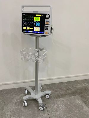 Anesthesia 3 Inch Silent Wheels Medical Monitor Trolley Aviation Aluminum Matieral