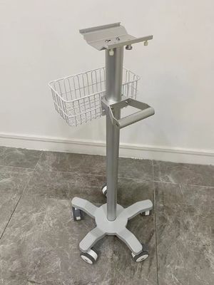 800-1020mm Cardiac Patient Monitor Trolley with 3 Inch Silent Wheels