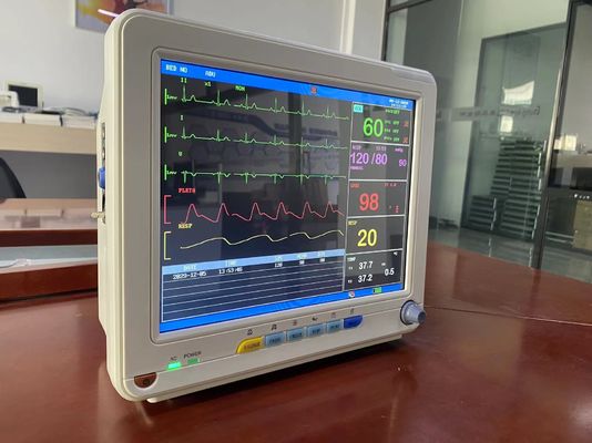 TFT LCD Medical Electronic Vital Signs Monitor With ECG SPO2 NIBP And Temp Measurement