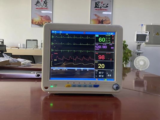 TFT LCD Medical Electronic Vital Signs Monitor With ECG SPO2 NIBP And Temp Measurement