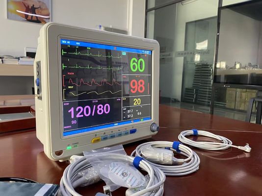 12.1 Inch TFT LCD Screen Portable Cardiac Patient Monitor ECG SPO2 NIBP Vital Signs Monitors