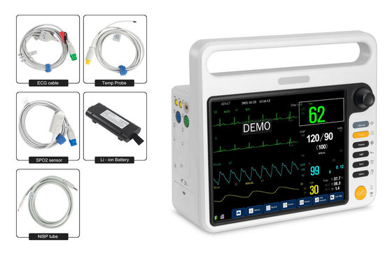 12.1 inch multi parameter cardiac patient monitors with HL7 compatible function, OEM/SKD accepted