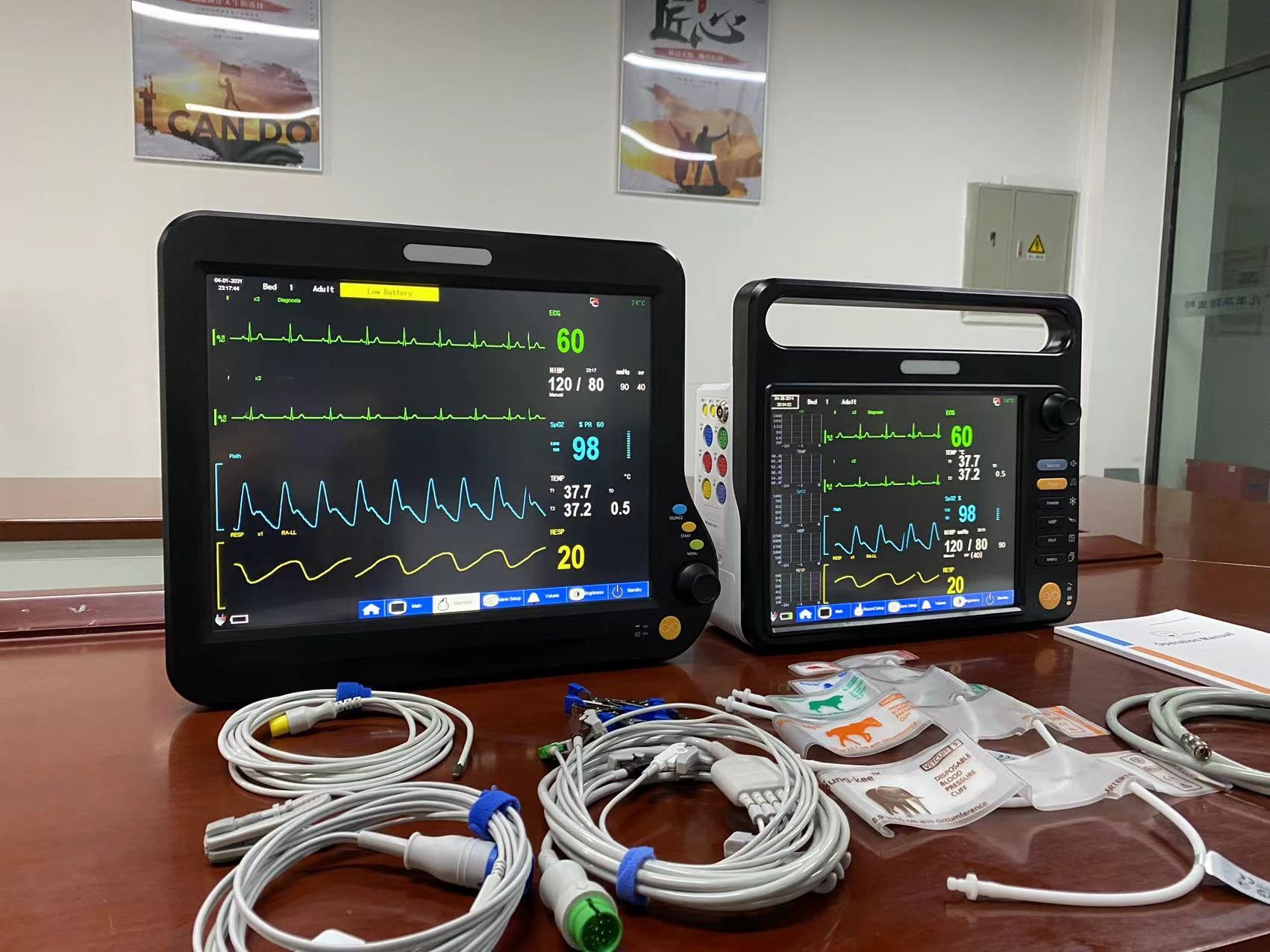 Multiparameter Monitor Spo2 Sensor Multiparameter Heart Rate Monitor Veterinary Use Multilanguage With ECG ...